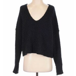 Women's Black V-Neck Sweater